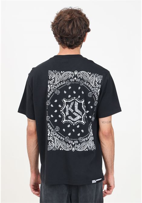 T-shirt a manica corta nera da uomo con stampa bandana KARL LAGERFELD | KL245D1704J101